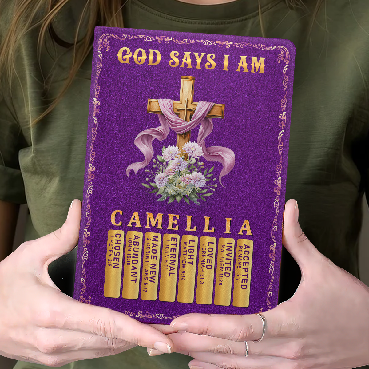 God Says I Am | Personalized Leather Cover Notebook