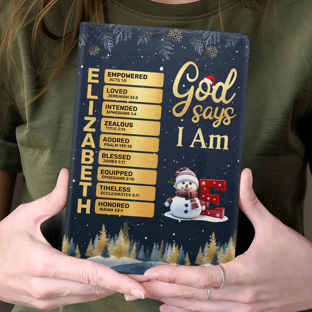 God Says I Am | Personalized Leather Cover Notebook