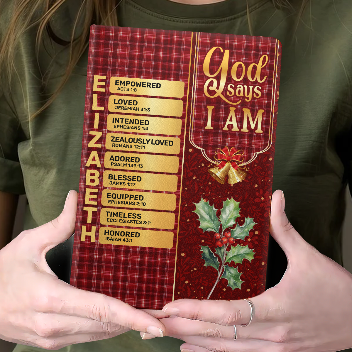 God Says I Am | Personalized Leather Cover Notebook