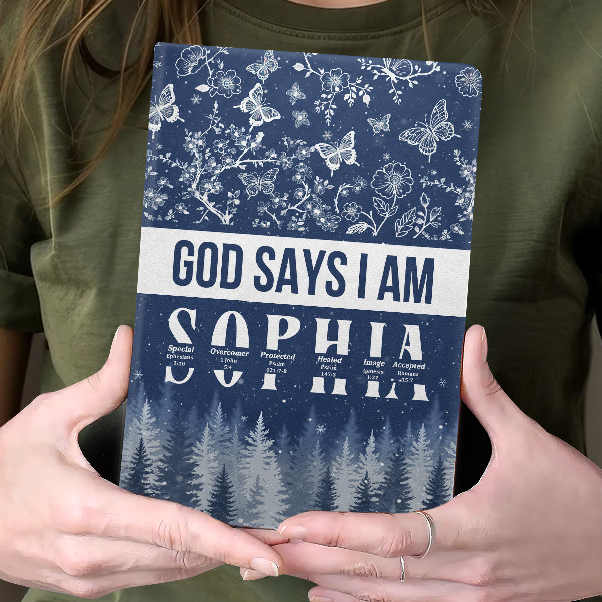 God Says I Am | Personalized Leather Cover Notebook