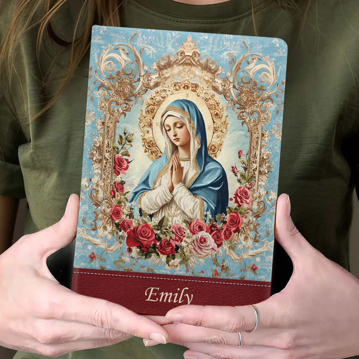 Our Lady of Grace | Personalized Leather Cover Notebook