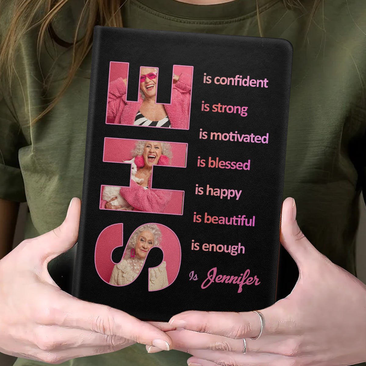 SHE is | Personalized Leather Cover Notebook