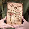 God Says I Am | Personalized Leather Cover Notebook