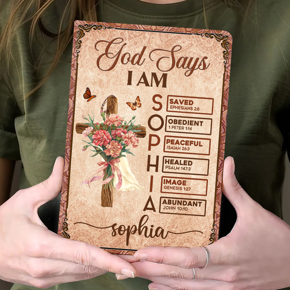God Says I Am | Personalized Leather Cover Notebook