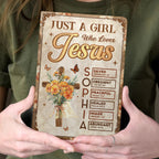 Just A Girl Who Loves Jesus | Personalized Leather Cover Notebook