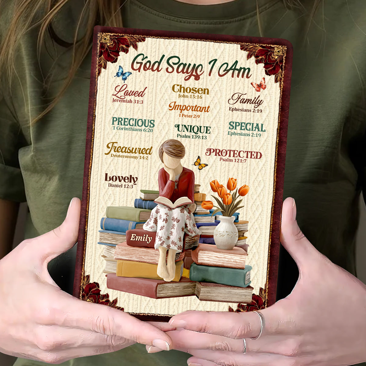 God Says I Am | Personalized Leather Cover Notebook