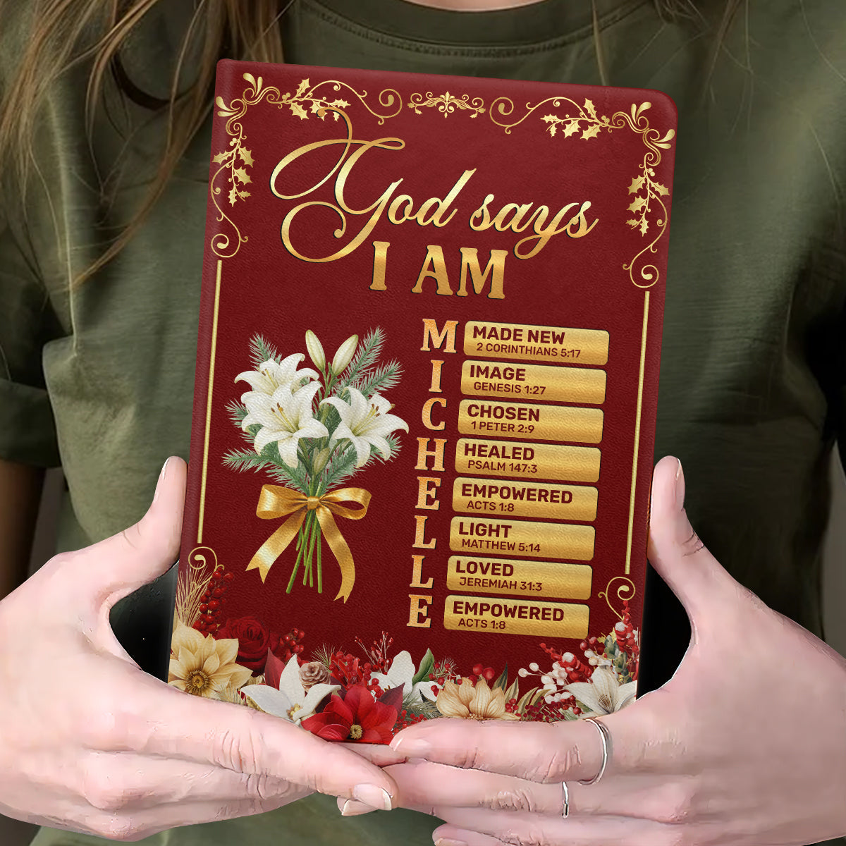 God Says You Are | Personalized Leather Cover Notebook