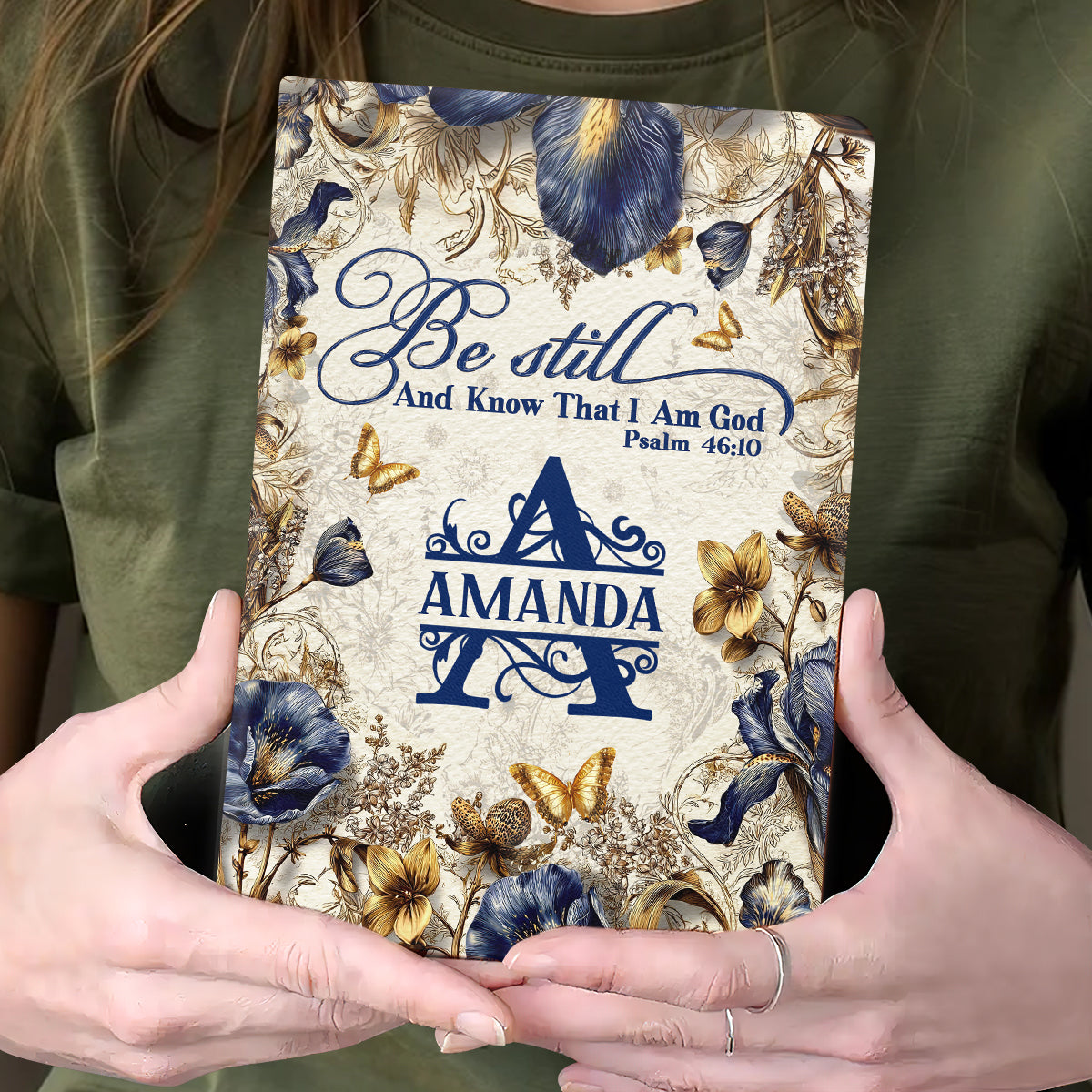 Be Still And Know That I Am God | Personalized Leather Cover Notebook