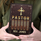 My Preacher, Teacher, & Shepherd | Personalized Leather Cover Notebook