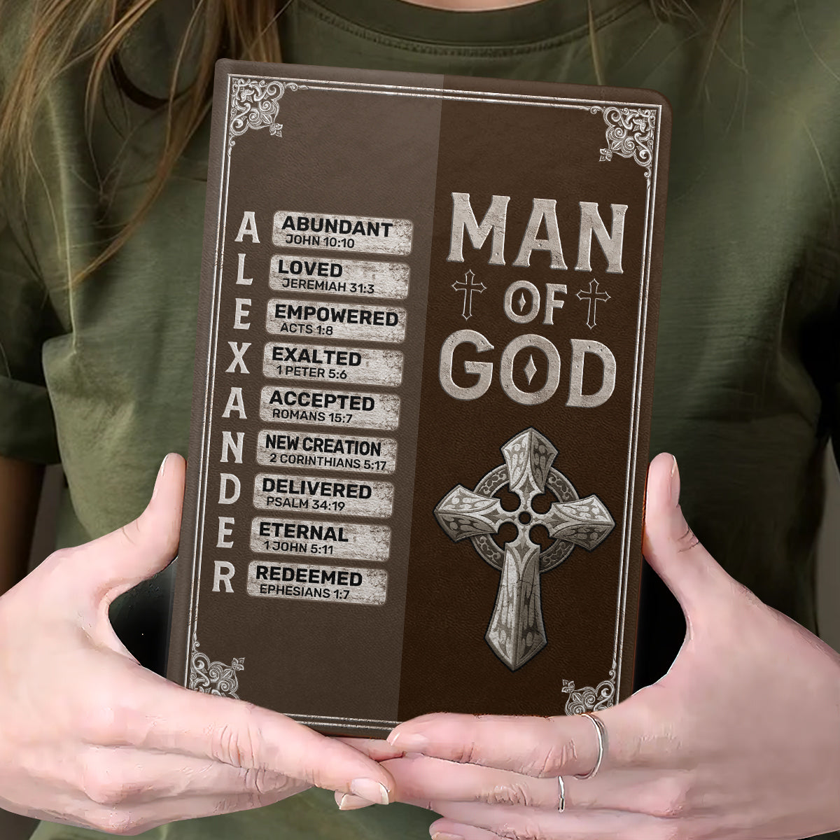 Man Of God | Personalized Leather Cover Notebook