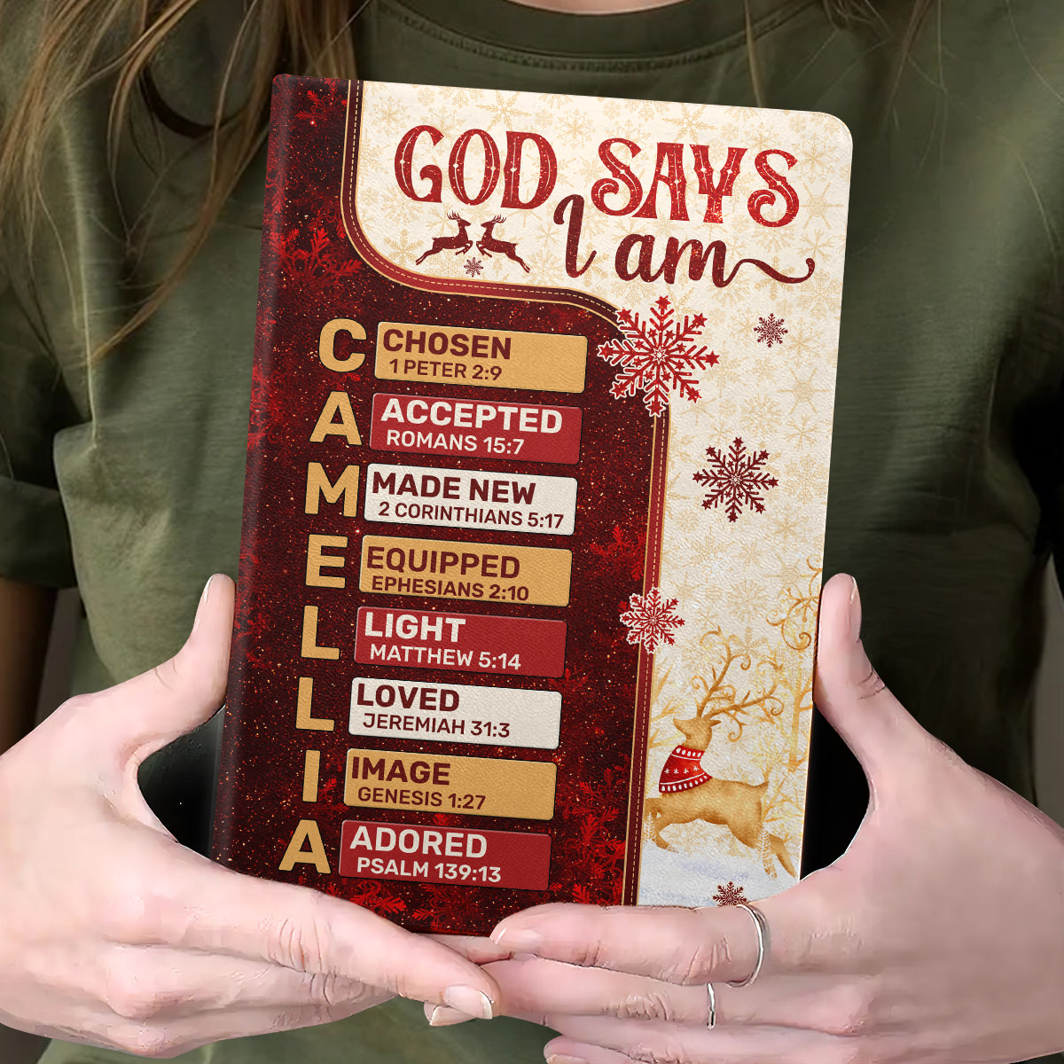 God Says I Am | Personalized Leather Cover Notebook