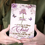 I Can Do All Things Through Christ Who Strengthens Me | Personalized Leather Cover Notebook