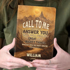 Call To Me And I Will Answer You | Personalized Leather Cover Notebook