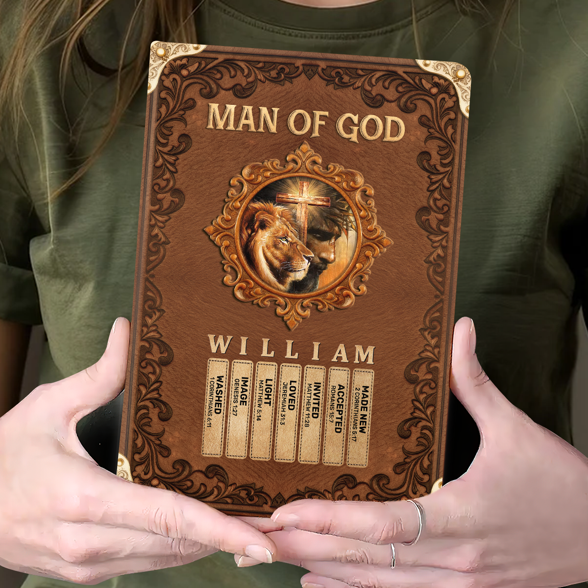 Man Of God  | Personalized Leather Cover Notebook