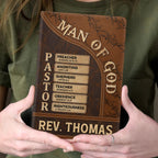 Pastor Man Of God | Personalized Leather Cover Notebook