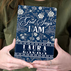 God Says I Am | Personalized Leather Cover Notebook