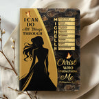 I Can Do All Things Through Christ Who Strengthens Me  | Personalized Leather Cover Notebook