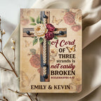 A Cord Of Three Strands Is Not Easily Broken | Personalized Leather Cover Notebook