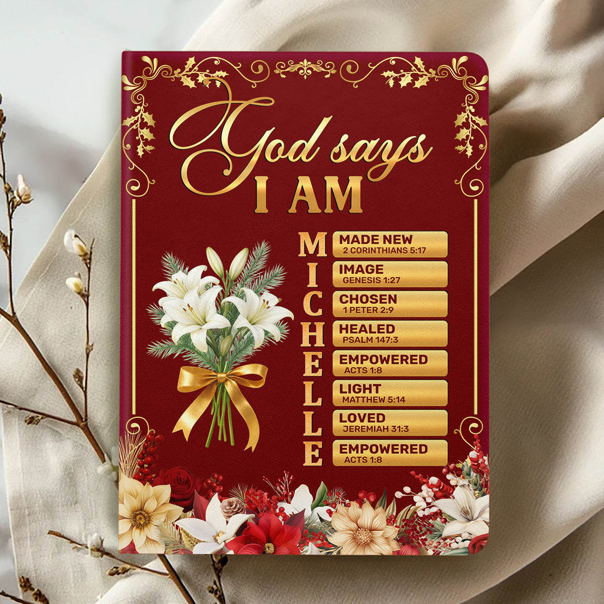 God Says You Are | Personalized Leather Cover Notebook