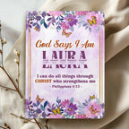 God Says I Am | Personalized Leather Cover Notebook