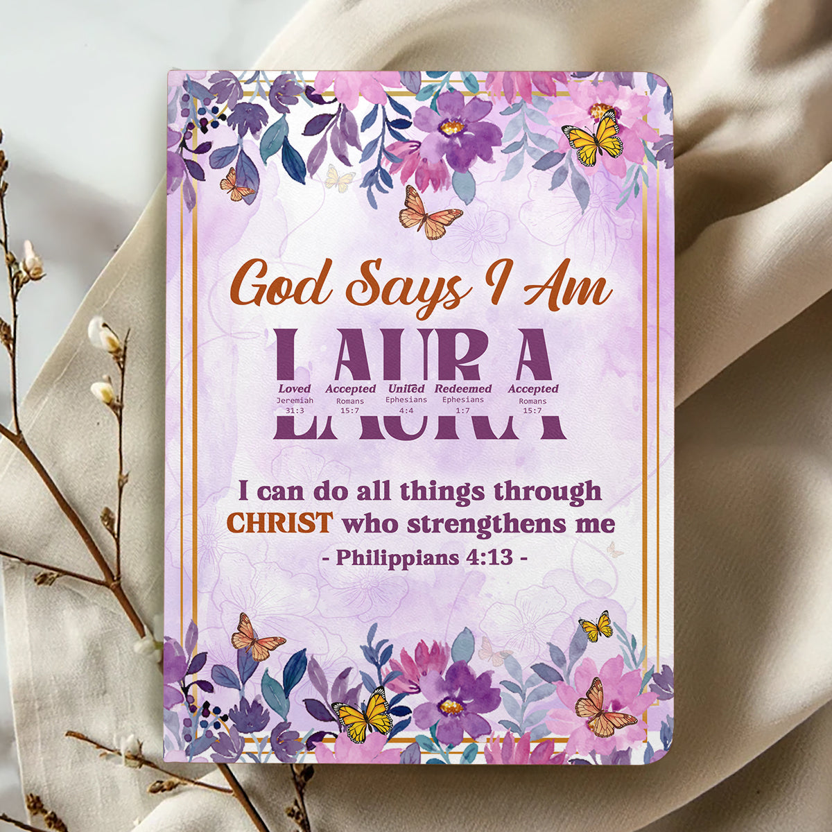 God Says I Am | Personalized Leather Cover Notebook