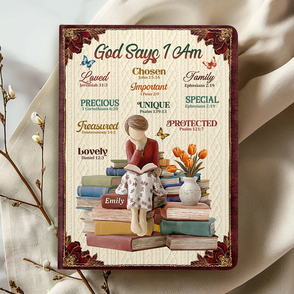 God Says I Am | Personalized Leather Cover Notebook