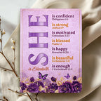 She Is | Personalized Leather Cover Notebook