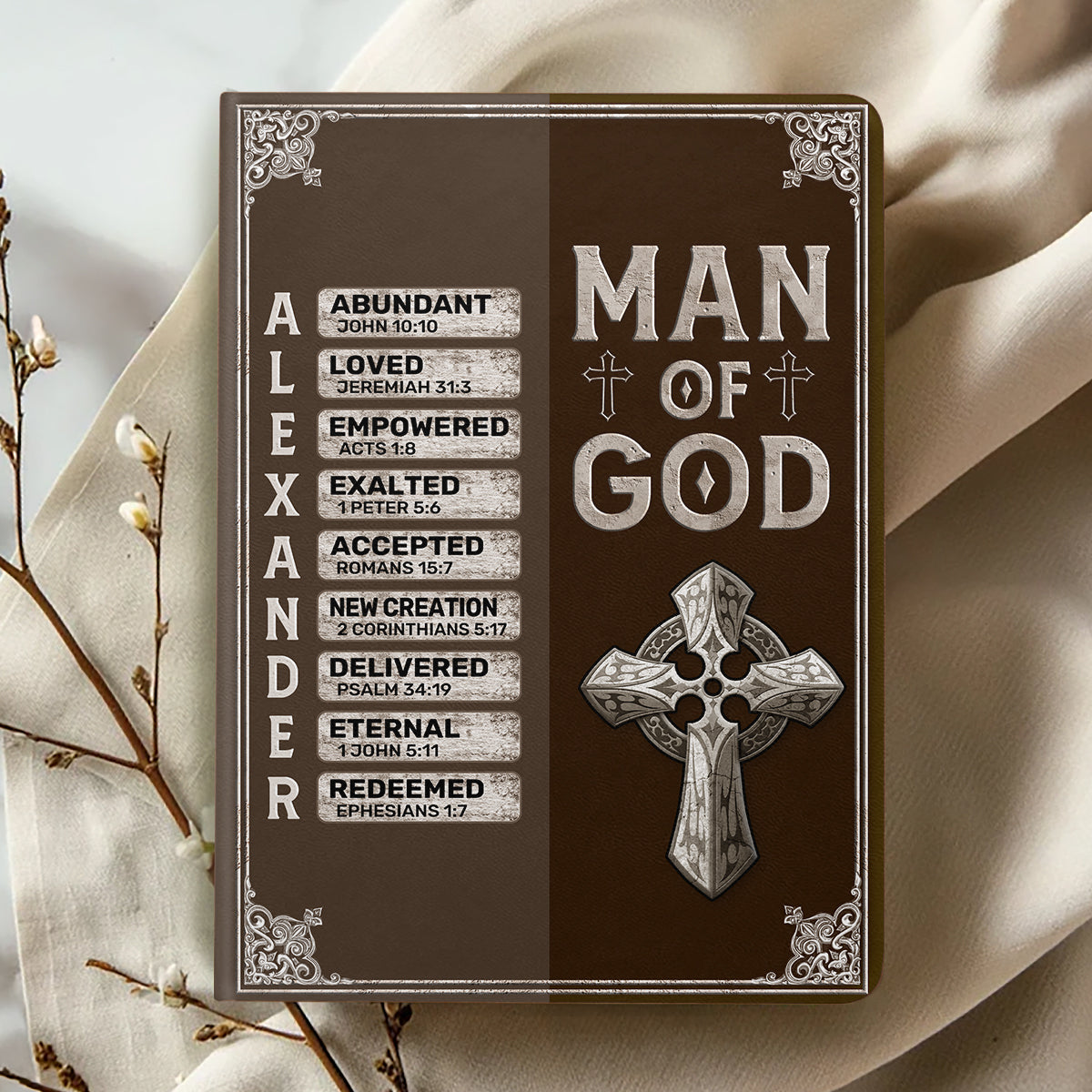 Man Of God | Personalized Leather Cover Notebook
