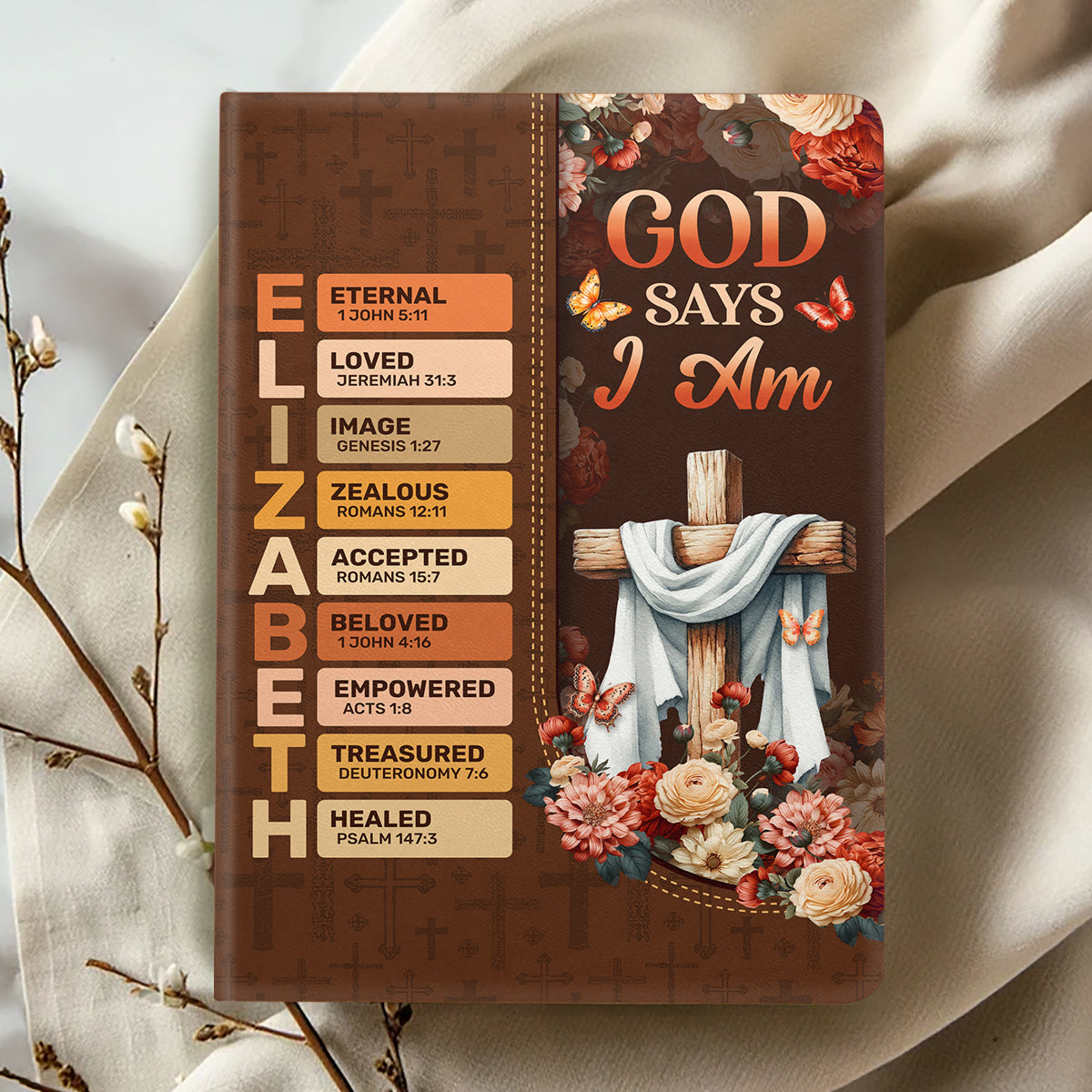 God Says I Am | Personalized Leather Cover Notebook