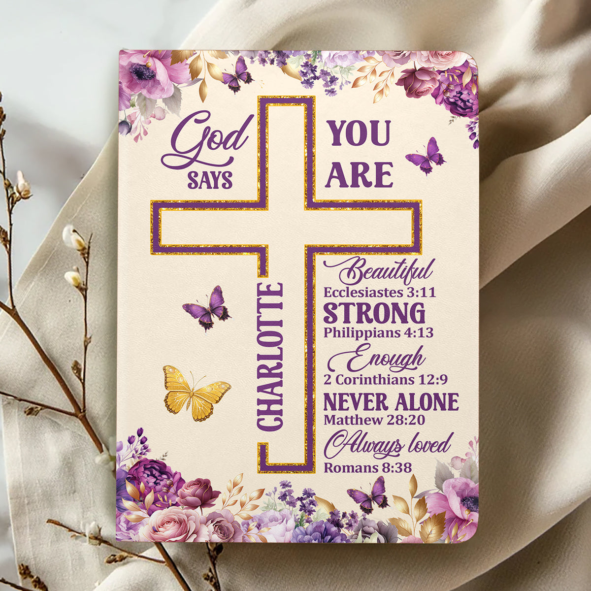 God Says I Am | Personalized Leather Cover Notebook