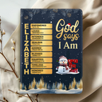 God Says I Am | Personalized Leather Cover Notebook