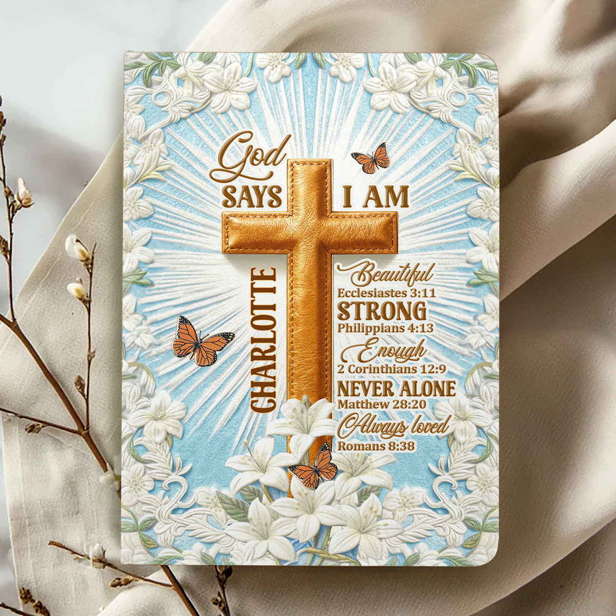 God Says I Am | Personalized Leather Cover Notebook