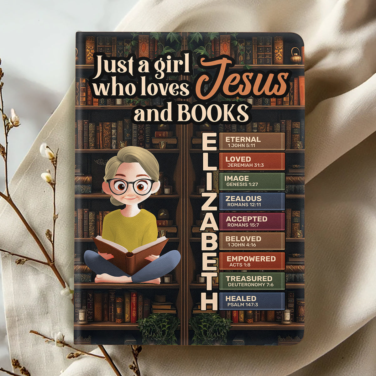 Just A Girl Who Loves Jesus And Books  | Personalized Leather Cover Notebook