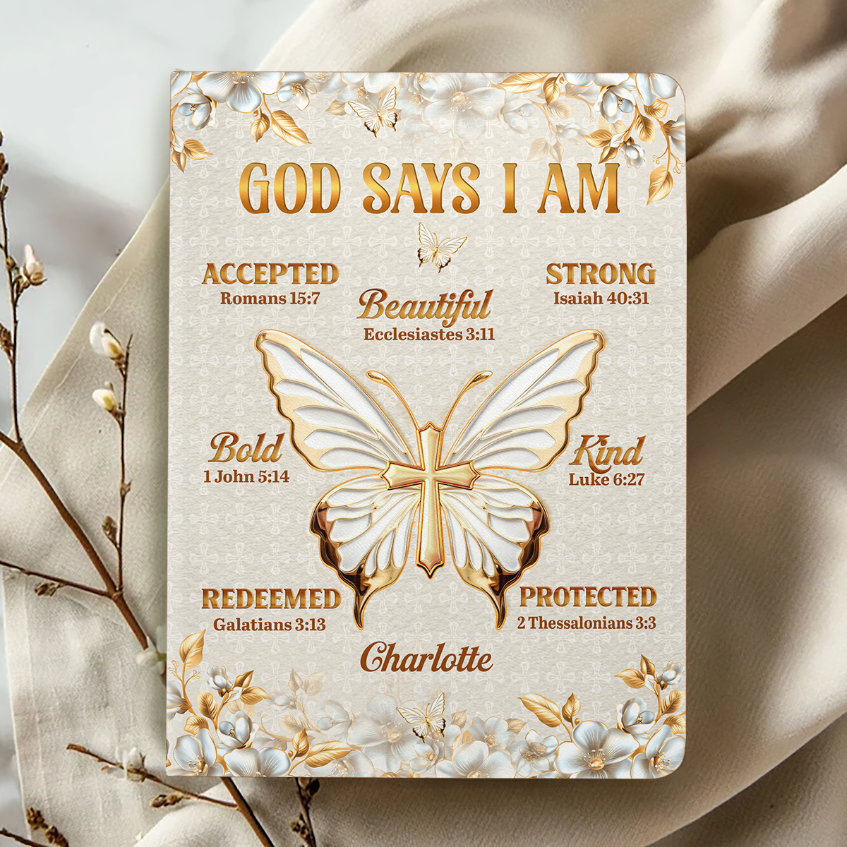 God Says I Am | Personalized Leather Cover Notebook