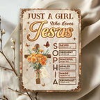 Just A Girl Who Loves Jesus | Personalized Leather Cover Notebook