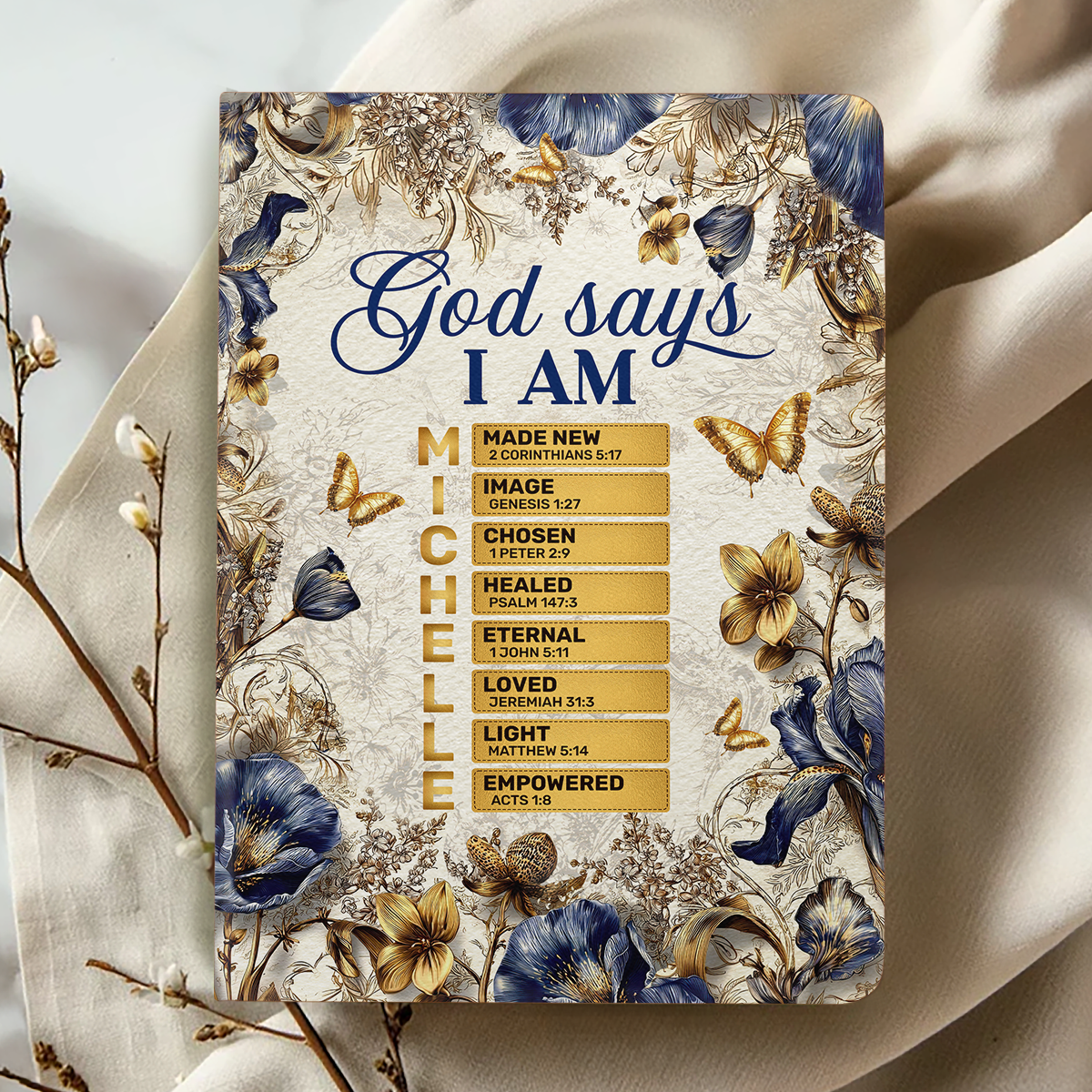 God Says I Am | Personalized Leather Cover Notebook