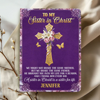 To My Sister In Christ | Personalized Leather Cover Notebook