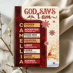God Says I Am | Personalized Leather Cover Notebook
