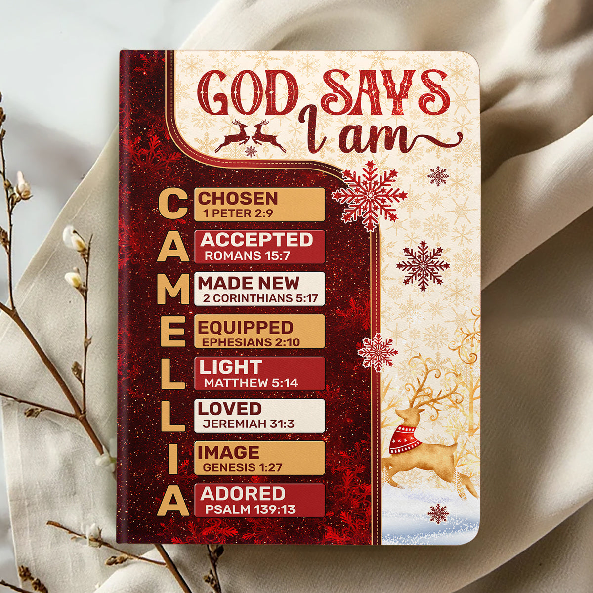 God Says I Am | Personalized Leather Cover Notebook