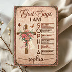 God Says I Am | Personalized Leather Cover Notebook