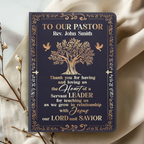 To Our Pastor | Personalized Leather Cover Notebook