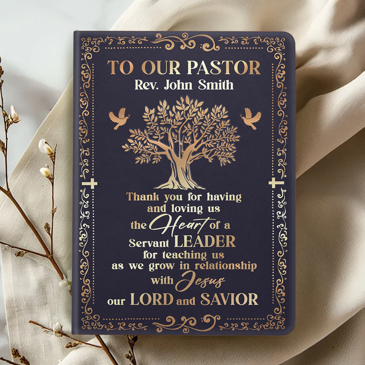 To Our Pastor | Personalized Leather Cover Notebook