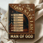God Says I Am | Personalized Leather Cover Notebook