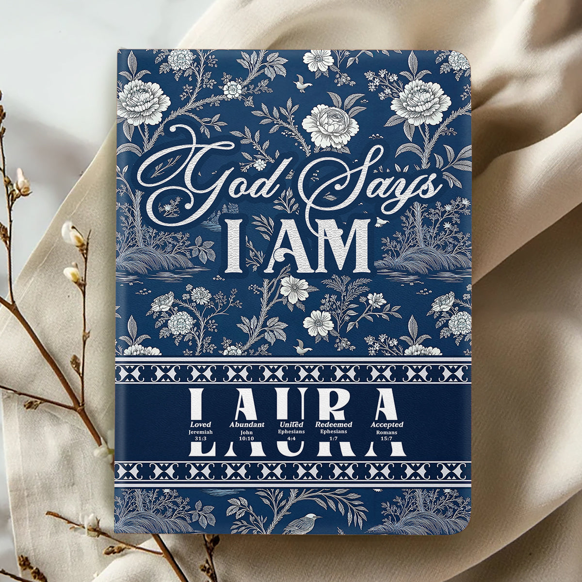 God Says I Am | Personalized Leather Cover Notebook
