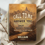 Call To Me And I Will Answer You | Personalized Leather Cover Notebook