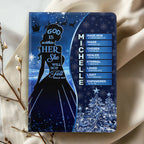 God Is Within Her She Will Not Fall | Personalized Leather Cover Notebook