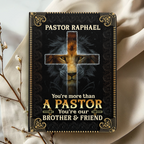 You Are More Than A Pastor | Personalized Leather Cover Notebook