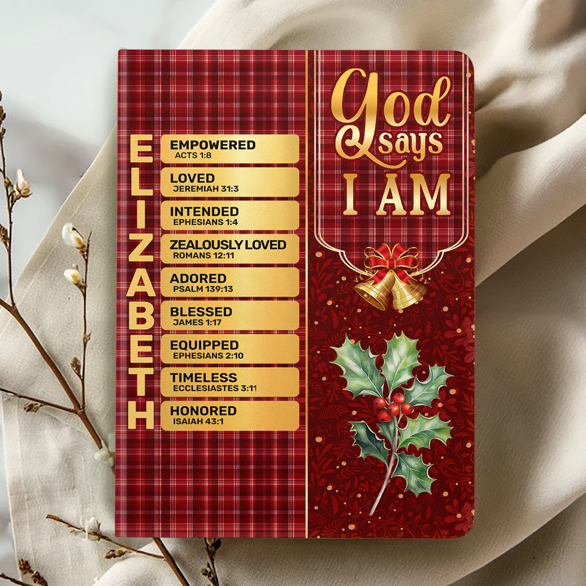 God Says I Am | Personalized Leather Cover Notebook