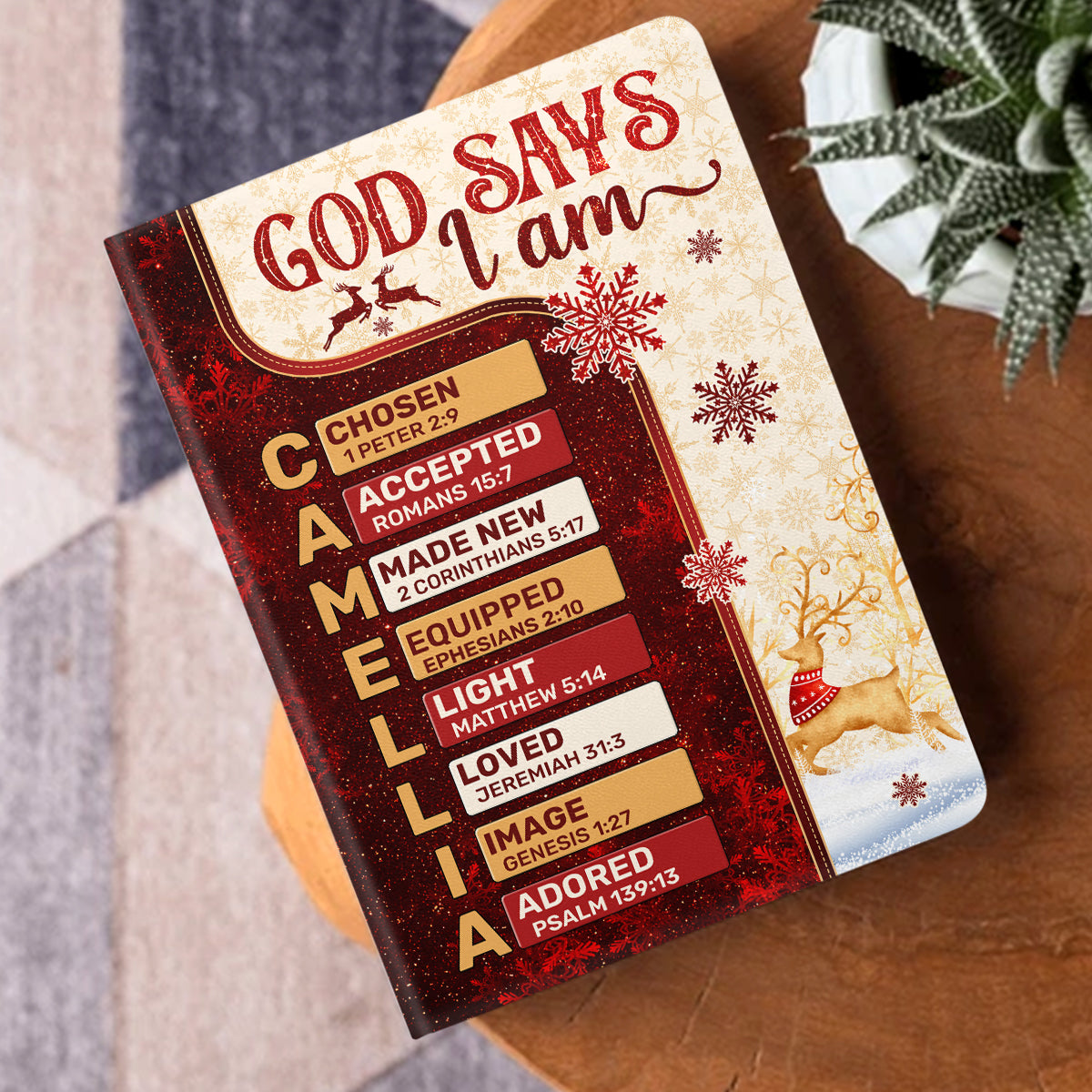 God Says I Am | Personalized Leather Cover Notebook
