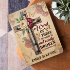 A Cord Of Three Strands Is Not Easily Broken | Personalized Leather Cover Notebook